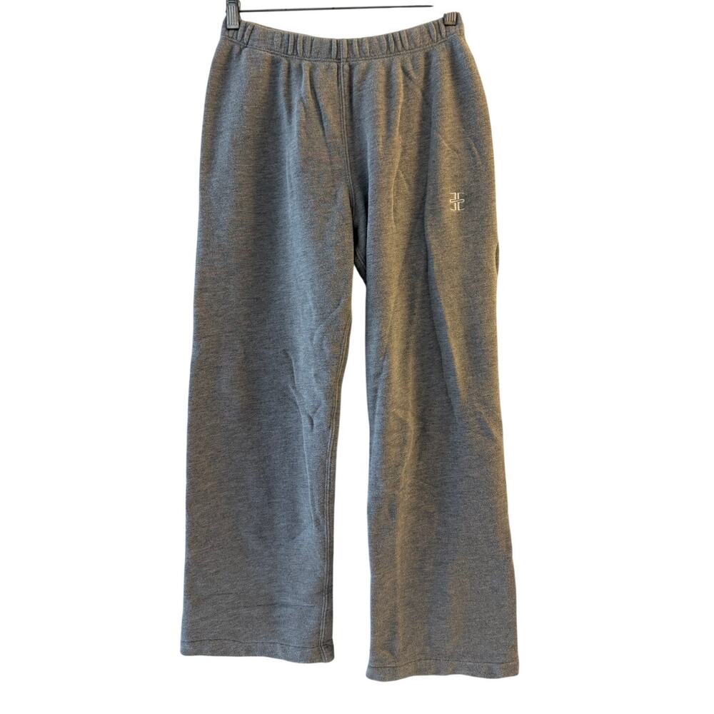ETERNE Lounge Wide Leg Pants Gray Loungewear Size XS Relax Cozy Luxury Basics